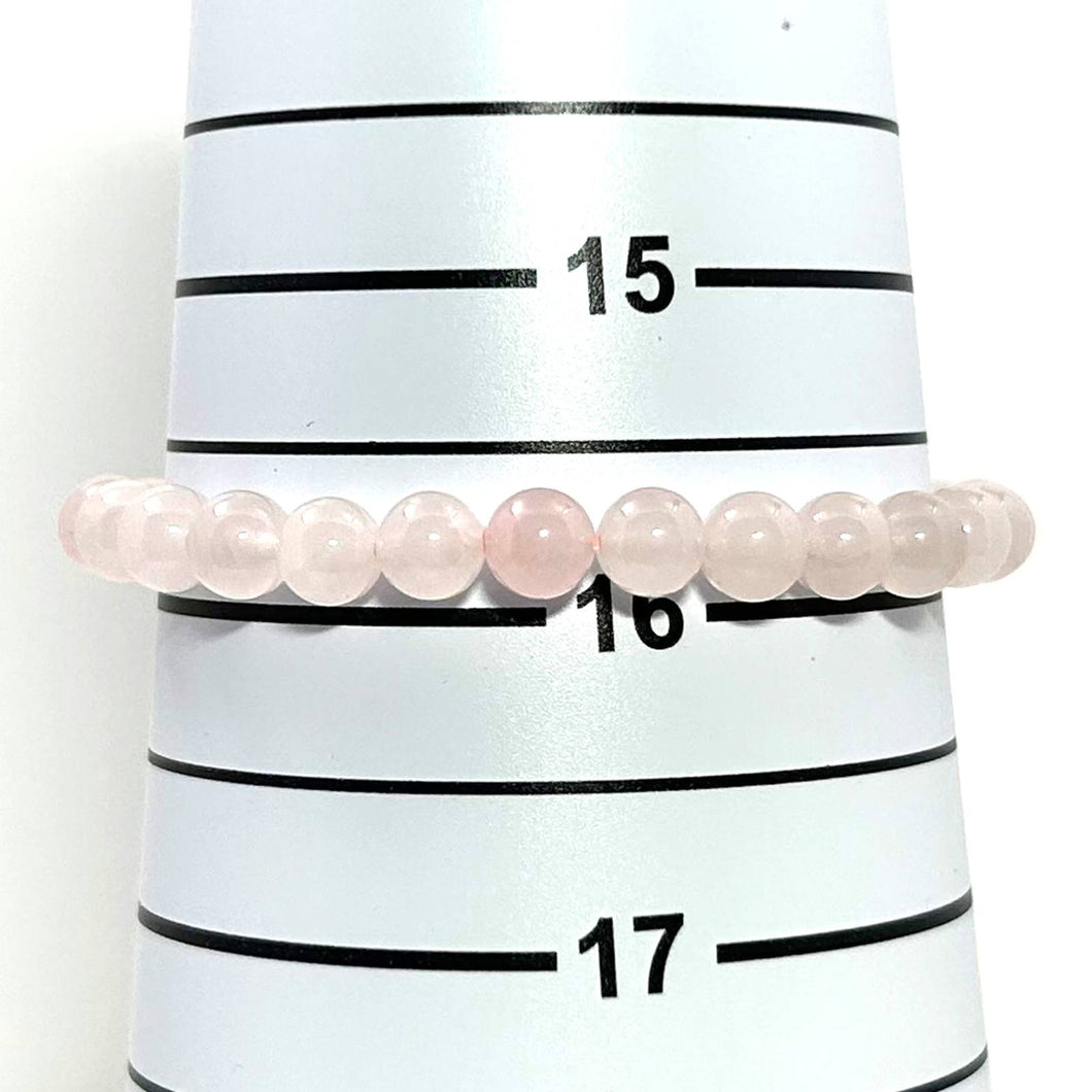 6mm Rose Quartz Beads Stretch Bracelet