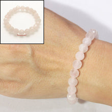 Load image into Gallery viewer, 8mm Faceted Rose Quartz Beads Endless Bracelet