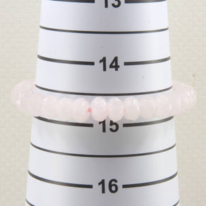 4x8mm Rose Quartz Roundel Faceted Beads Bracelet