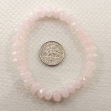 Load image into Gallery viewer, 4x8mm Rose Quartz Roundel Faceted Beads Bracelet