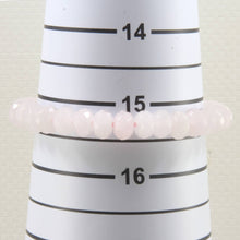 Load image into Gallery viewer, 4x8mm Rose Quartz Roundel Faceted Beads Bracelet