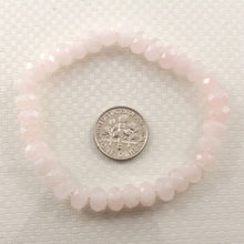 Load image into Gallery viewer, 4x8mm Rose Quartz Roundel Faceted Beads Bracelet