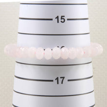 Load image into Gallery viewer, 4x8mm Rose Quartz Roundel Faceted Beads Bracelet