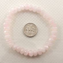 Load image into Gallery viewer, 4x8mm Rose Quartz Roundel Faceted Beads Bracelet