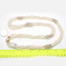 Load image into Gallery viewer, White Rice Pearl &amp; Rose Quartz Twist Necklace – 6-in-1 Style