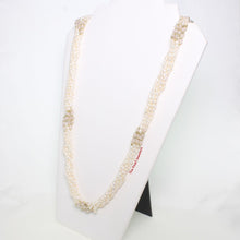 Load image into Gallery viewer, White Rice Pearl &amp; Rose Quartz Twist Necklace – 6-in-1 Style