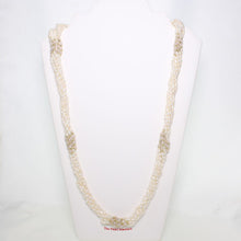 Load image into Gallery viewer, White Rice Pearl &amp; Rose Quartz Twist Necklace – 6-in-1 Style