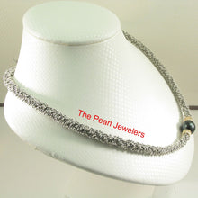 Load image into Gallery viewer, Black Tahitian Pearl with 14k Gold Roundels &amp; Silver Bali Beads Necklace