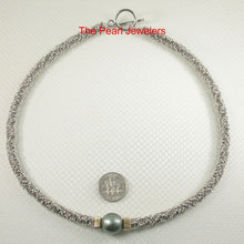 Load image into Gallery viewer, Blue Tahitian Pearl with 14k Gold Roundels &amp; Silver Bali Beads Necklace