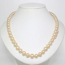 Load image into Gallery viewer, Peach Cultured Pearl Hand-Knotted Necklace with 925 Silver Clasp (17.5&quot;)
