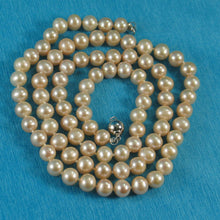 Load image into Gallery viewer, Natural Pink Freshwater Pearl Hand-Knotted Necklace with 925 Silver Clasp (28&quot;)