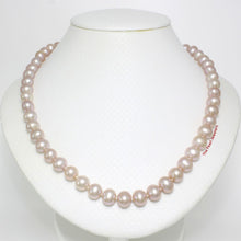 Load image into Gallery viewer, Natural Pink Pearl Hand-Knotted Necklace with 925 Silver Clasp (17.5&quot;)