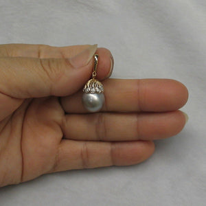 14k Yellow Gold & 6-Diamond Silver-Tone Baroque Pearl Pendant