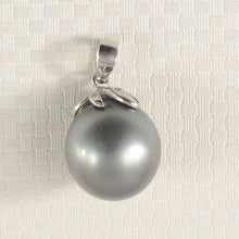 Load image into Gallery viewer, Silver-Gray Tahitian Pearl &amp; Diamond Star-Bale Pendant 14k