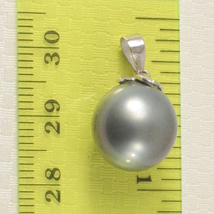 Silver-Gray Tahitian Pearl & Diamond Star-Bale Pendant 14k
