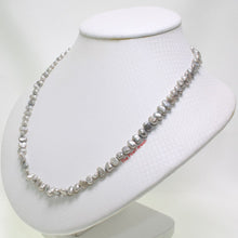 Load image into Gallery viewer, Silver Gray Baroque Pearl Necklace