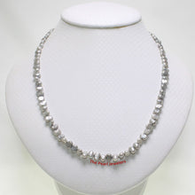 Load image into Gallery viewer, Silver Gray Baroque Pearl Necklace