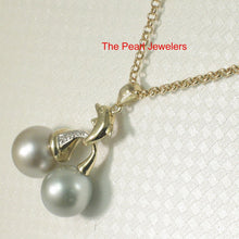 Load image into Gallery viewer, Silver &amp; Gray Tahitian Dolphin Pearl Pendant 14k Gold