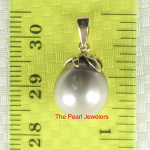 Silver-Tone Tahitian Pearl & Diamond Star-Bale Pendant