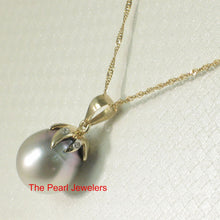 Load image into Gallery viewer, Silver-Tone Tahitian Pearl &amp; Diamond Star-Bale Pendant