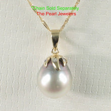 Load image into Gallery viewer, Silver-Tone Tahitian Pearl &amp; Diamond Star-Bale Pendant