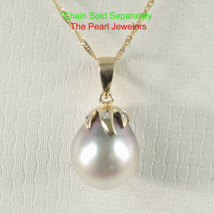 Silver-Tone Tahitian Pearl & Diamond Star-Bale Pendant