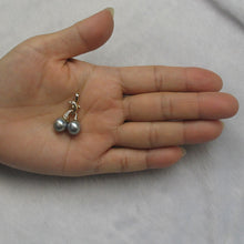 Load image into Gallery viewer, Silver-Toned Tahitian Dolphin Pearl Pendant 14k