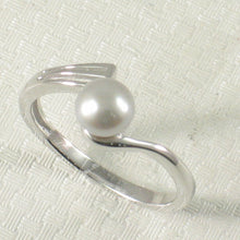 Load image into Gallery viewer, Solid Sterling Silver .925 Silver-Tone Freshwater Pearl Solitaire Ring