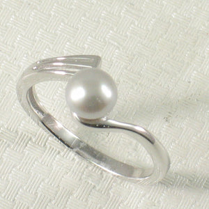 Solid Sterling Silver .925 Silver-Tone Freshwater Pearl Solitaire Ring