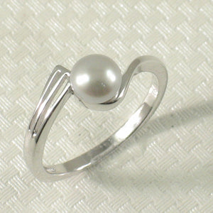 Solid Sterling Silver .925 Silver-Tone Freshwater Pearl Solitaire Ring