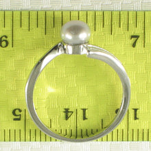 Load image into Gallery viewer, Solid Sterling Silver .925 Silver-Tone Freshwater Pearl Solitaire Ring