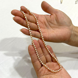 Pink Mini Pearl Choker – 14k Yellow Gold Clasp (Stamped 585)