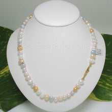 Load image into Gallery viewer, Multi-colored freshwater baroque pearls Necklace