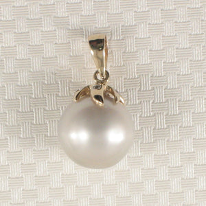 White-Smoke Tahitian Pearl & Diamond Star-Bale in 14k Yellow Gold