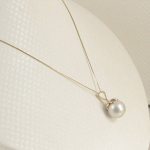 White-Smoke Tahitian Pearl & Diamond Star-Bale in 14k Yellow Gold