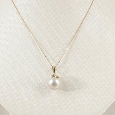 White-Smoke Tahitian Pearl & Diamond Star-Bale in 14k Yellow Gold