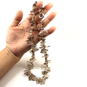 Smoky Quartz Chip Necklace – Jumbo Clasp