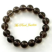 Load image into Gallery viewer, 10mm Smoky Quartz Gemstone Stretch Bracelet