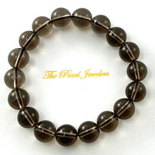 Load image into Gallery viewer, 10mm Smoky Quartz Gemstone Stretch Bracelet