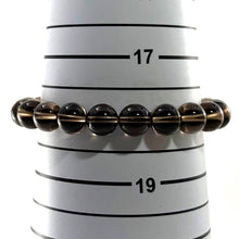 Load image into Gallery viewer, 10mm Smoky Quartz Gemstone Stretch Bracelet