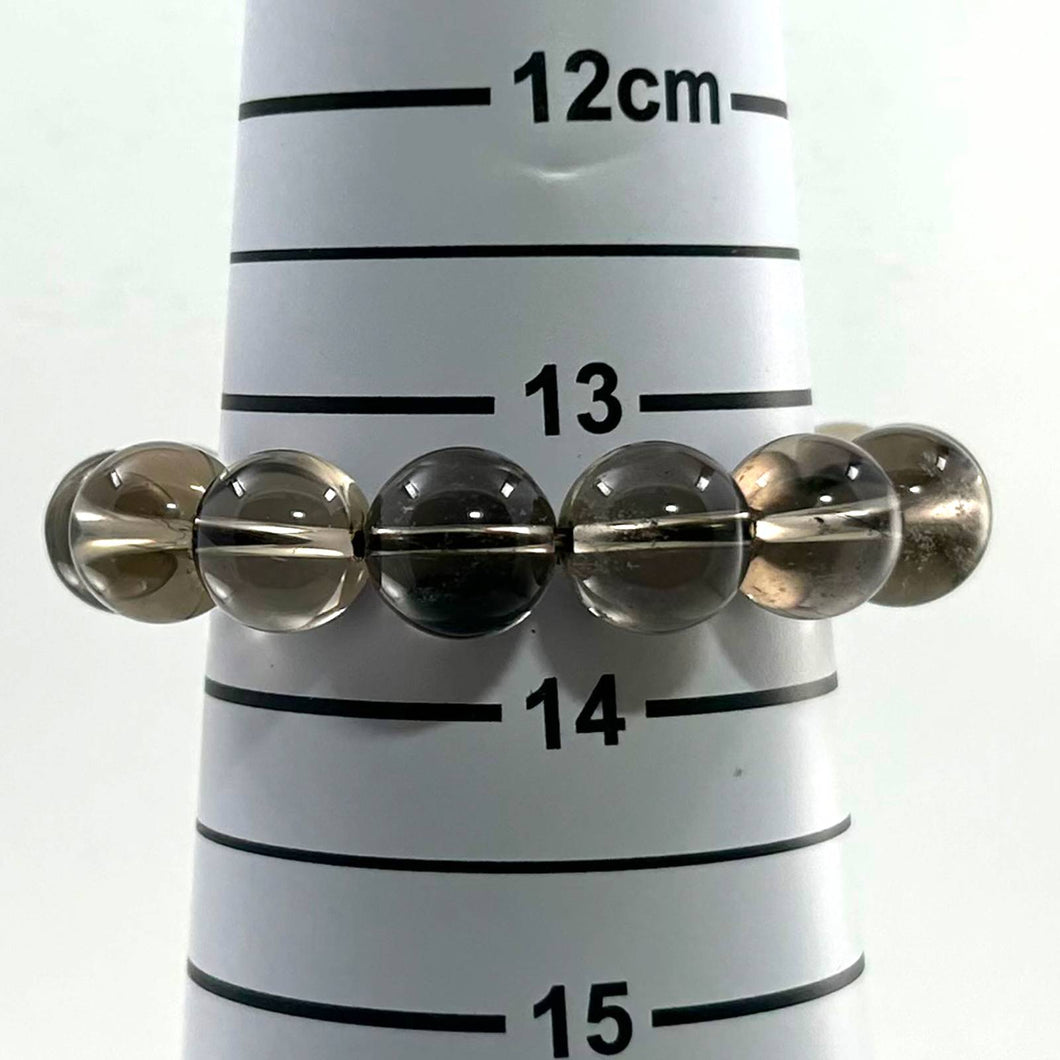 12mm Smoky Quartz Gemstone Stretch Bracelet