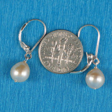 Load image into Gallery viewer, Sterling Silver Cultured Pearl Leverback Earrings (White, Black, Pink)