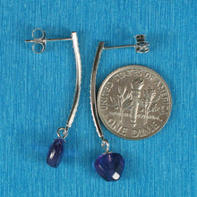 Load image into Gallery viewer, Solid Sterling Silver 925 Amethyst Heart &amp; Cubic Zirconia Earrings