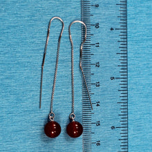Load image into Gallery viewer, Solid Sterling Silver 925 Box Chain Carnelian Earrings