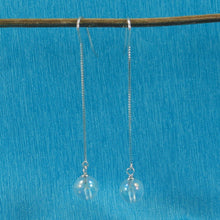 Load image into Gallery viewer, Solid Sterling Silver 925 Box Chain Crystal Earrings