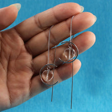 Load image into Gallery viewer, Solid Sterling Silver 925 Crystal Heart Threader Earrings