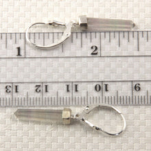 Load image into Gallery viewer, Solid Sterling Silver 925 Crystal Hexagonal Point Earrings (37mm)