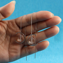 Load image into Gallery viewer, Solid Sterling Silver 925 Faceted Crystal Threader Earrings