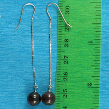 Load image into Gallery viewer, Solid Sterling Silver 925 Box Chain Garnet Earrings