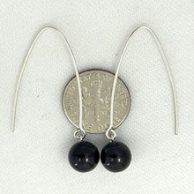 Load image into Gallery viewer, Solid Sterling Silver 925 V-Shaped Wire Garnet Earrings